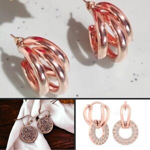 Rose Gold Earrings set